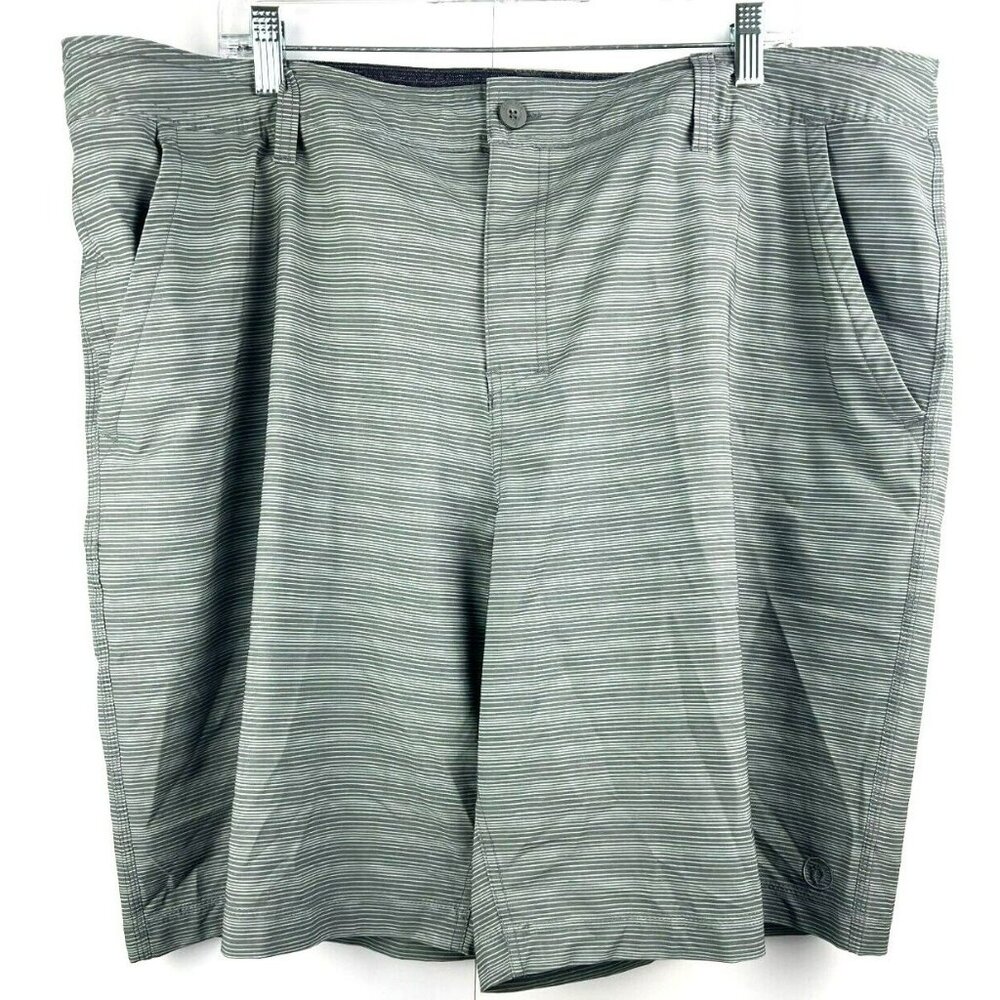 Hang Ten Men's Quick Dry Shorts 42 Stretch Lightweight Hybrid Gray Beach‎
